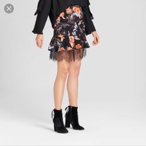 Who What Wear Floral Mini Skirt